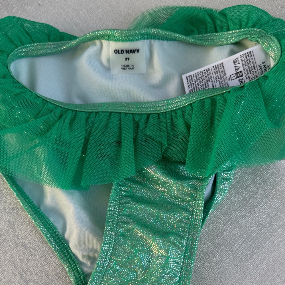 Old Navy Green Toddler Ruffle Bikini Bottoms